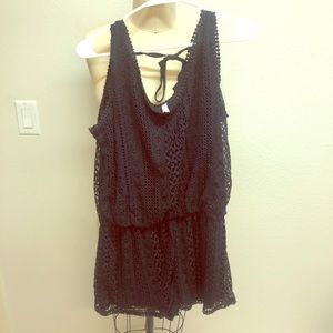 Black lace romper size large